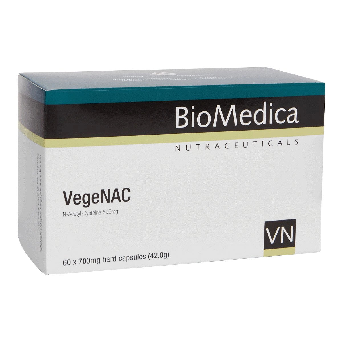 VegeNAC N-Acetyl-Cysteine 590mg 60c