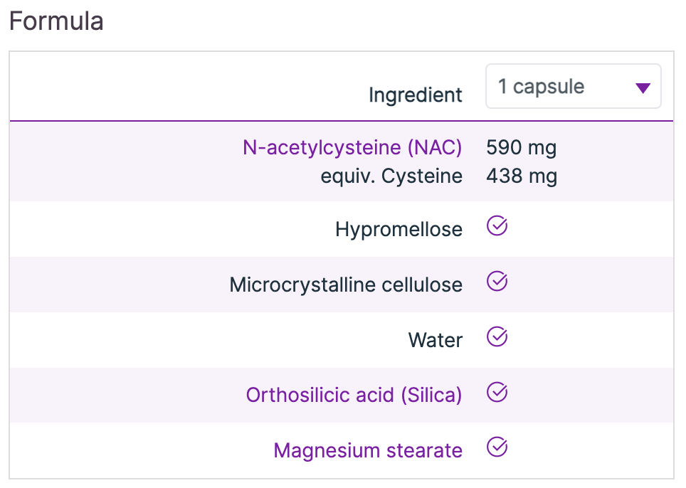 VegeNAC N-Acetyl-Cysteine 590mg 60c