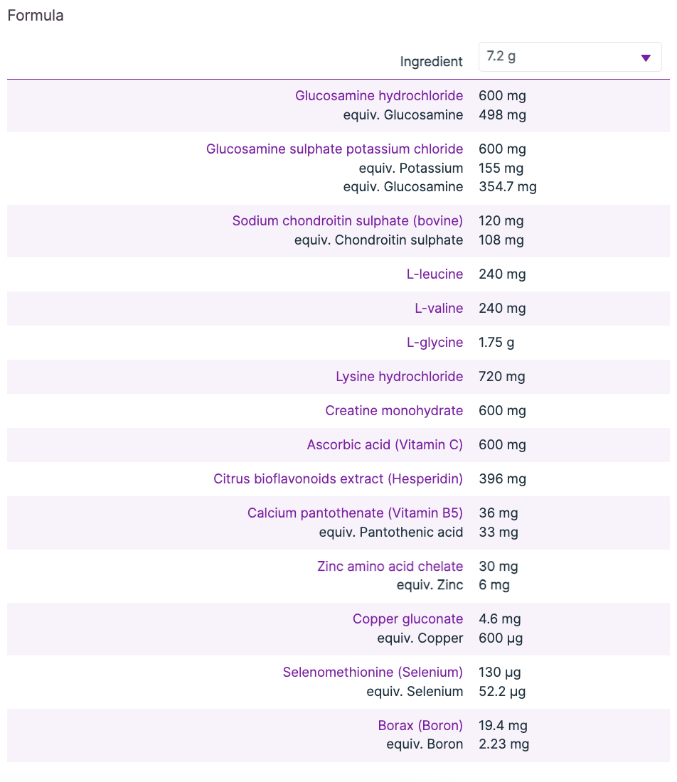 Joint Tissue Support 200g, Fruit Punch
