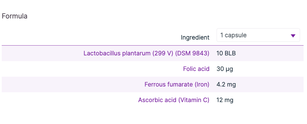 Biome Iron+ Probiotic 30c