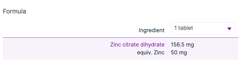 Zinc Citrate 90c