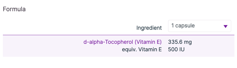 Natural Vitamin E 500 IU