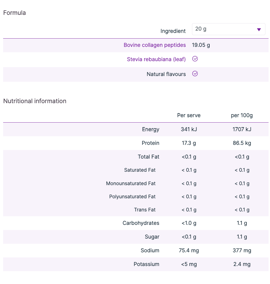 BioPure Collagen Protein 400g, Neutral Flavour