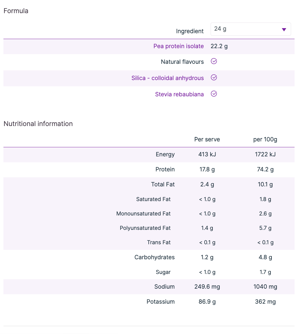 BioPure Pea Protein 480g, Neutral Flavour