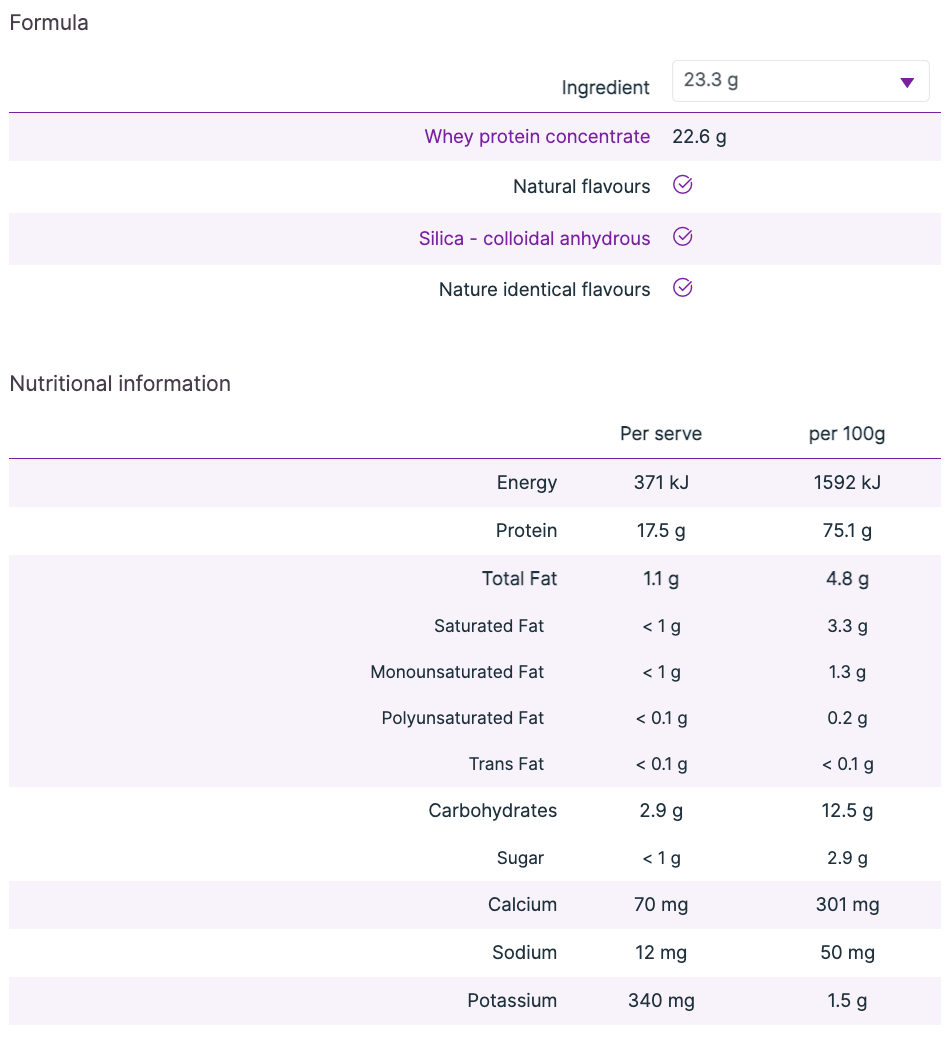 BioPure Whey Protein 466g, Neutral Flavour