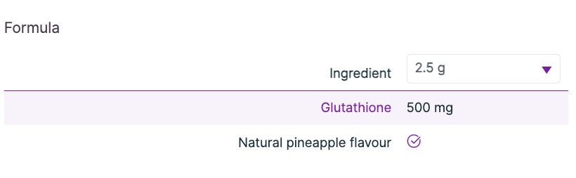 Glutathione Powder 75g, Pineapple