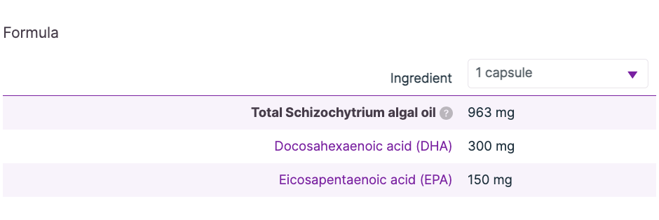 MetaPure Algal Oil 60c