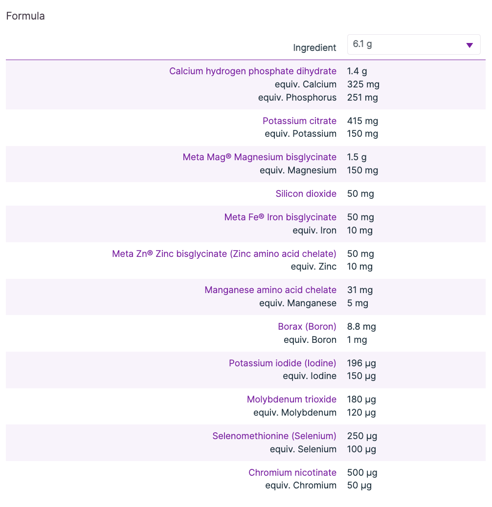 Mineral Essentials 153g, Vanilla
