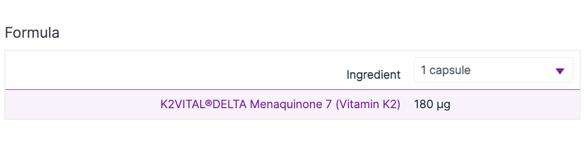 Vitamin K2 180 60c