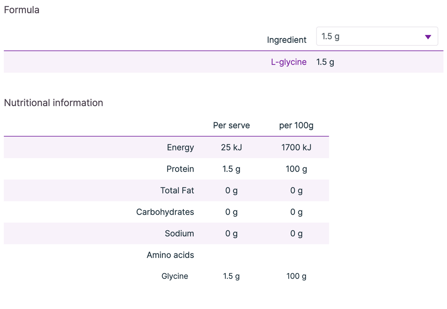 Glycine 250g
